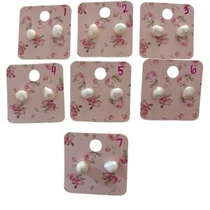 Elegant Freshwater White Pearl Earrings H68